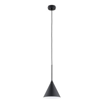 Candeeiro suspenso FABO 1xE27/15W/230V preto