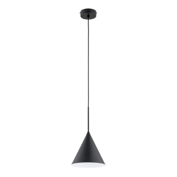 Candeeiro suspenso FABO 1xE27/15W/230V preto