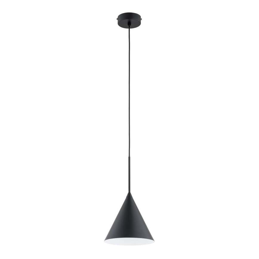 Candeeiro suspenso FABO 1xE27/15W/230V preto