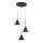Candeeiro suspenso FABO 3xE14/10W/230V preto