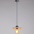 Candeeiro suspenso FALCO 1xE27/60W/230V diâmetro 20 cm bege