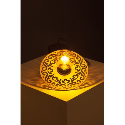 Candeeiro suspenso FALCO 1xE27/60W/230V diâmetro 20 cm bege