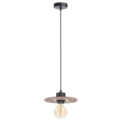 Candeeiro suspenso FALCO 1xE27/60W/230V diâmetro 20 cm bege