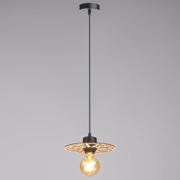 Candeeiro suspenso FALCO 1xE27/60W/230V diâmetro 20 cm bege