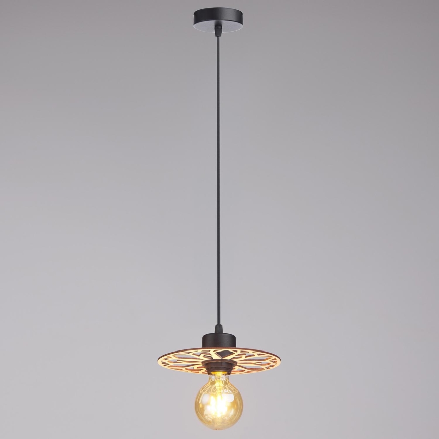 Candeeiro suspenso FALCO 1xE27/60W/230V diâmetro 20 cm bege