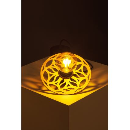Candeeiro suspenso FALCO 1xE27/60W/230V diâmetro 20 cm bege