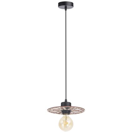 Candeeiro suspenso FALCO 1xE27/60W/230V diâmetro 20 cm bege