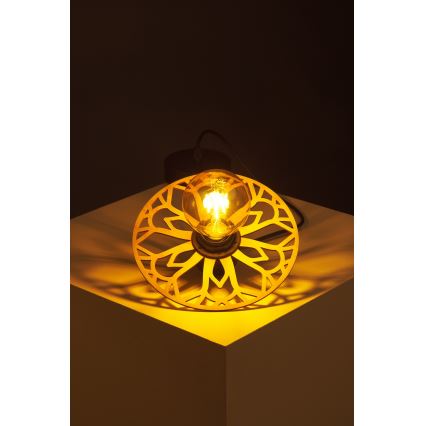Candeeiro suspenso FALCO 1xE27/60W/230V diâmetro 20 cm bege