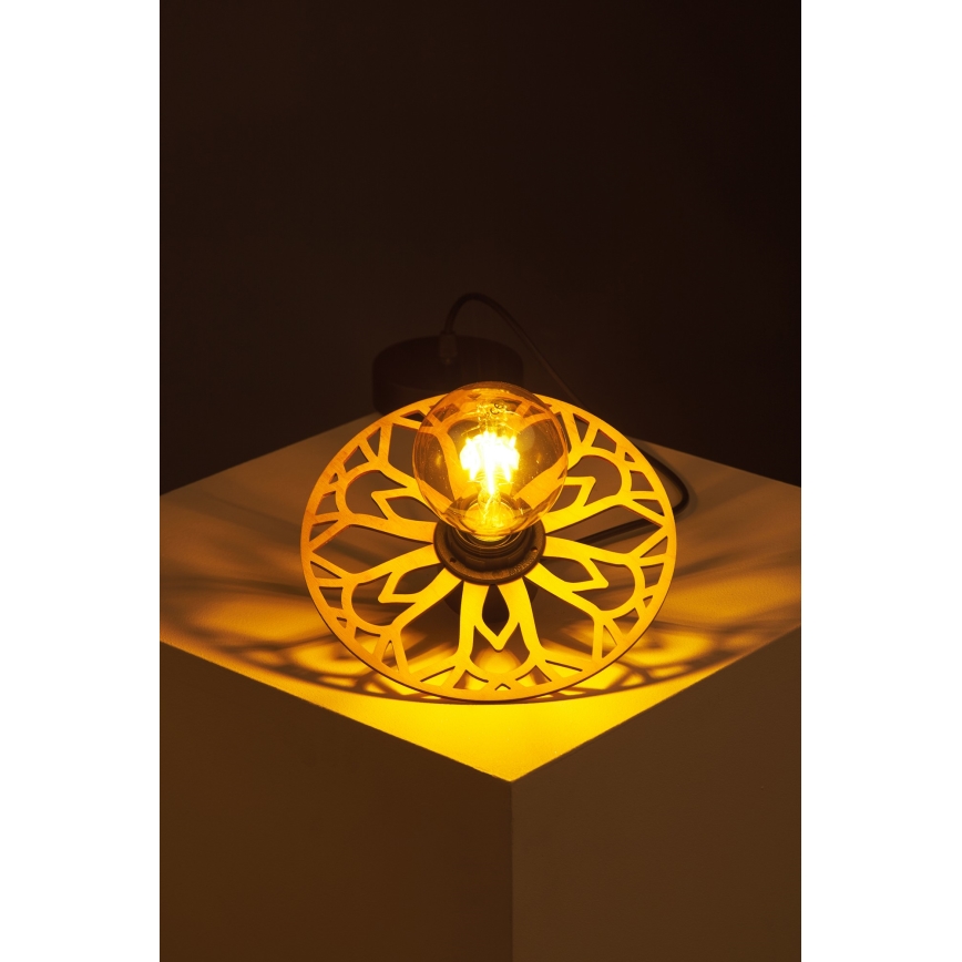 Candeeiro suspenso FALCO 1xE27/60W/230V diâmetro 20 cm bege