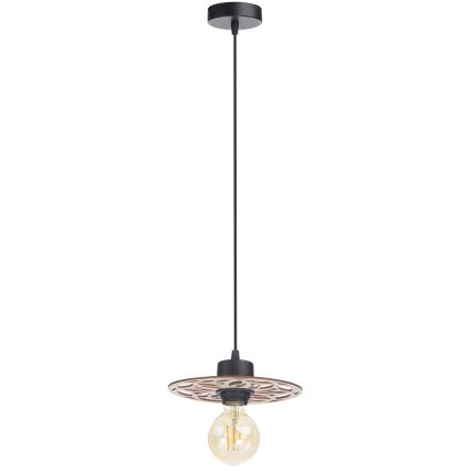 Candeeiro suspenso FALCO 1xE27/60W/230V diâmetro 20 cm bege