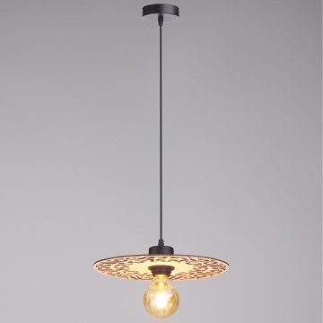 Candeeiro suspenso FALCO 1xE27/60W/230V diâmetro 30 cm bege