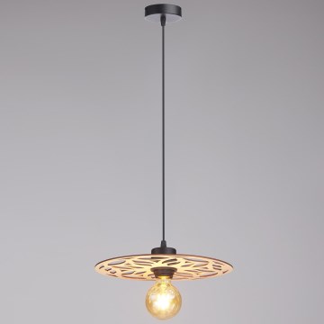 Candeeiro suspenso FALCO 1xE27/60W/230V diâmetro 30 cm bege