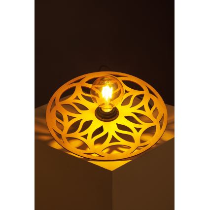 Candeeiro suspenso FALCO 1xE27/60W/230V diâmetro 30 cm bege