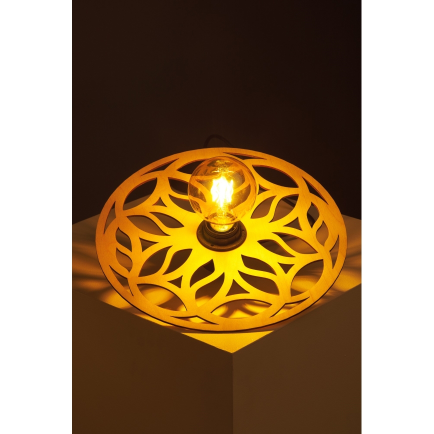 Candeeiro suspenso FALCO 1xE27/60W/230V diâmetro 30 cm bege