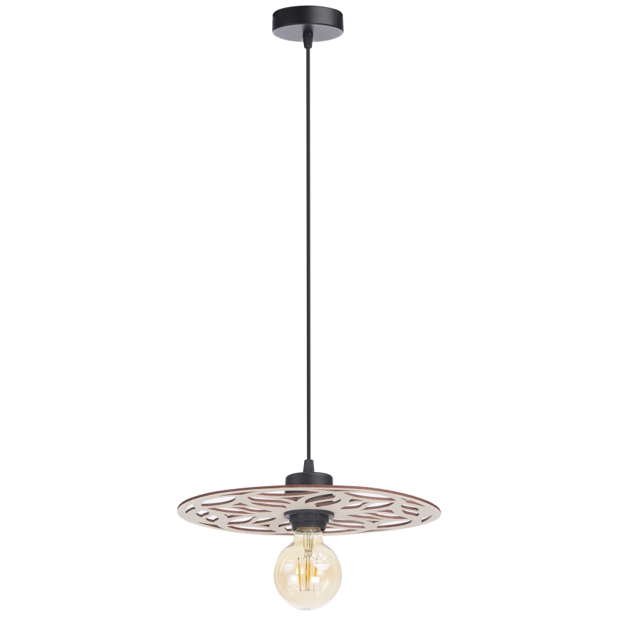 Candeeiro suspenso FALCO 1xE27/60W/230V diâmetro 30 cm bege