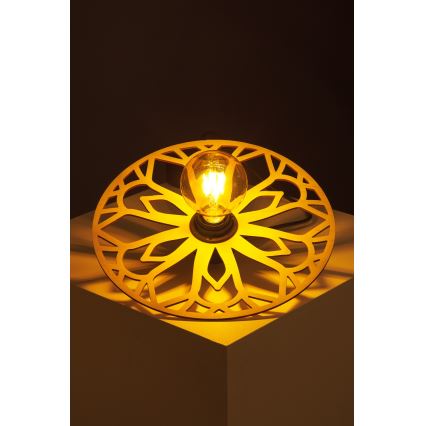 Candeeiro suspenso FALCO 1xE27/60W/230V diâmetro 30 cm bege