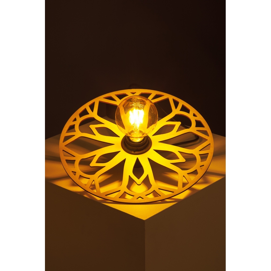 Candeeiro suspenso FALCO 1xE27/60W/230V diâmetro 30 cm bege