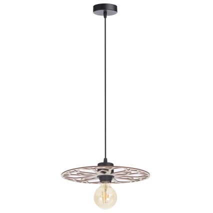 Candeeiro suspenso FALCO 1xE27/60W/230V diâmetro 30 cm bege