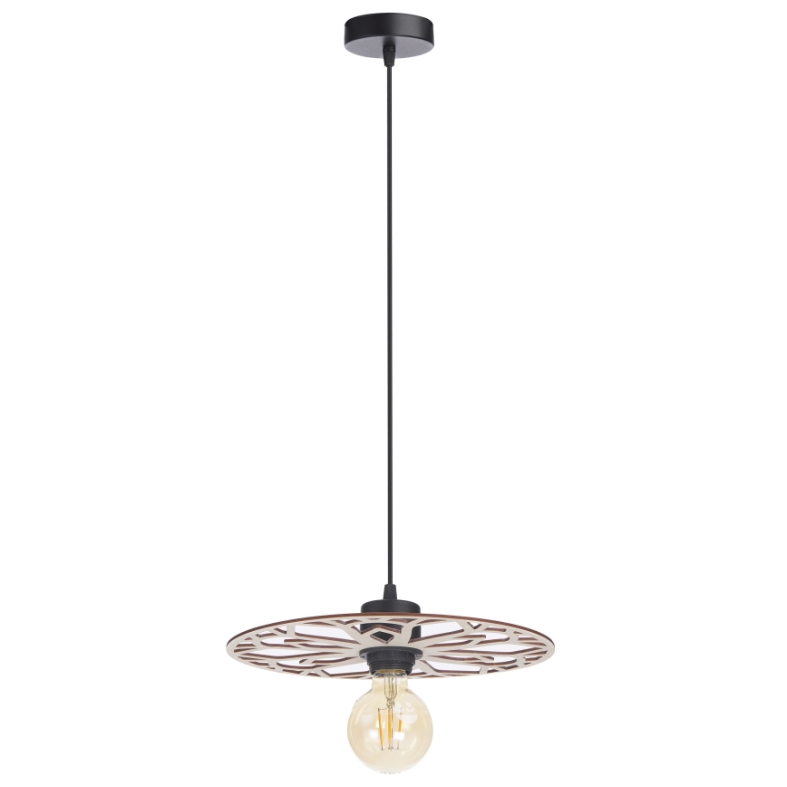 Candeeiro suspenso FALCO 1xE27/60W/230V diâmetro 30 cm bege