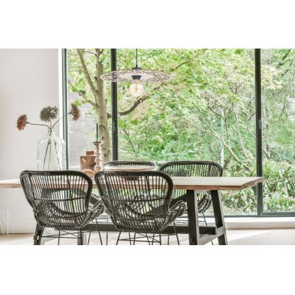Candeeiro suspenso FALCO 1xE27/60W/230V diâmetro 40 cm bege