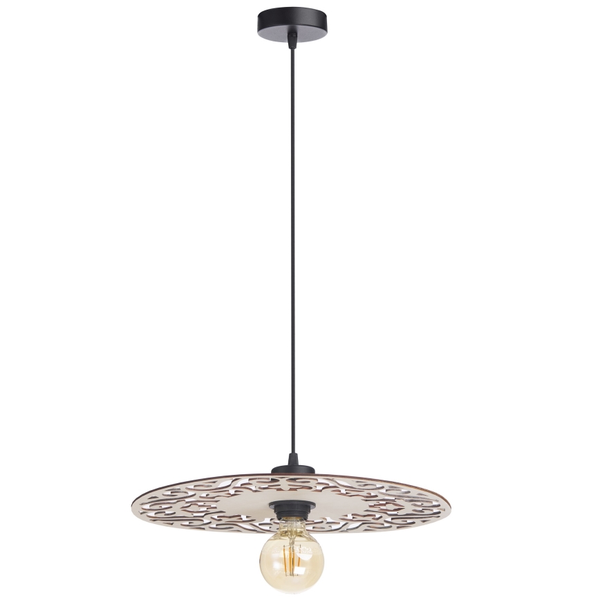 Candeeiro suspenso FALCO 1xE27/60W/230V diâmetro 40 cm bege