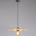 Candeeiro suspenso FALCO 1xE27/60W/230V diâmetro 40 cm bege
