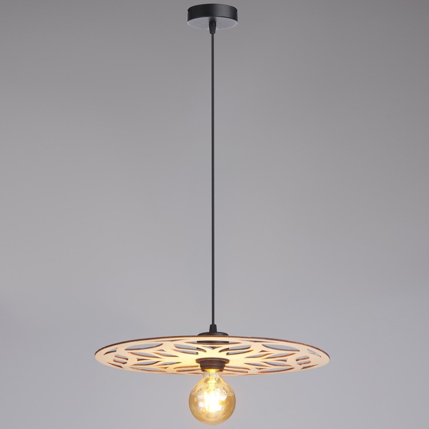 Candeeiro suspenso FALCO 1xE27/60W/230V diâmetro 40 cm bege