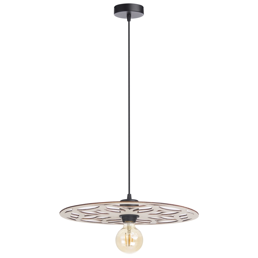 Candeeiro suspenso FALCO 1xE27/60W/230V diâmetro 40 cm bege