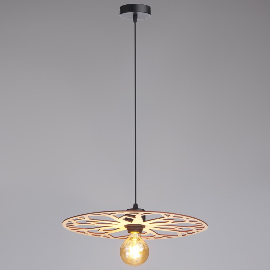 Candeeiro suspenso FALCO 1xE27/60W/230V diâmetro 40 cm bege