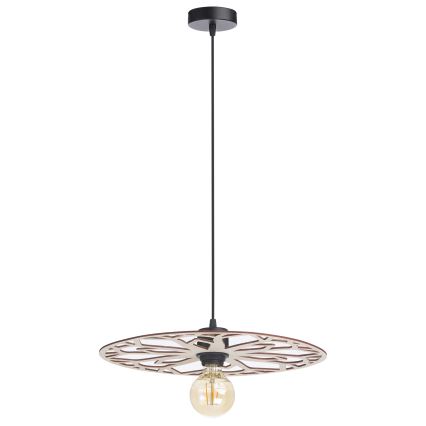 Candeeiro suspenso FALCO 1xE27/60W/230V diâmetro 40 cm bege