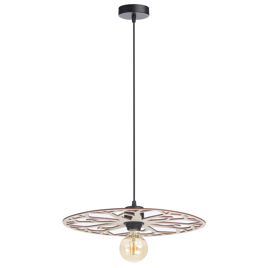 Candeeiro suspenso FALCO 1xE27/60W/230V diâmetro 40 cm bege
