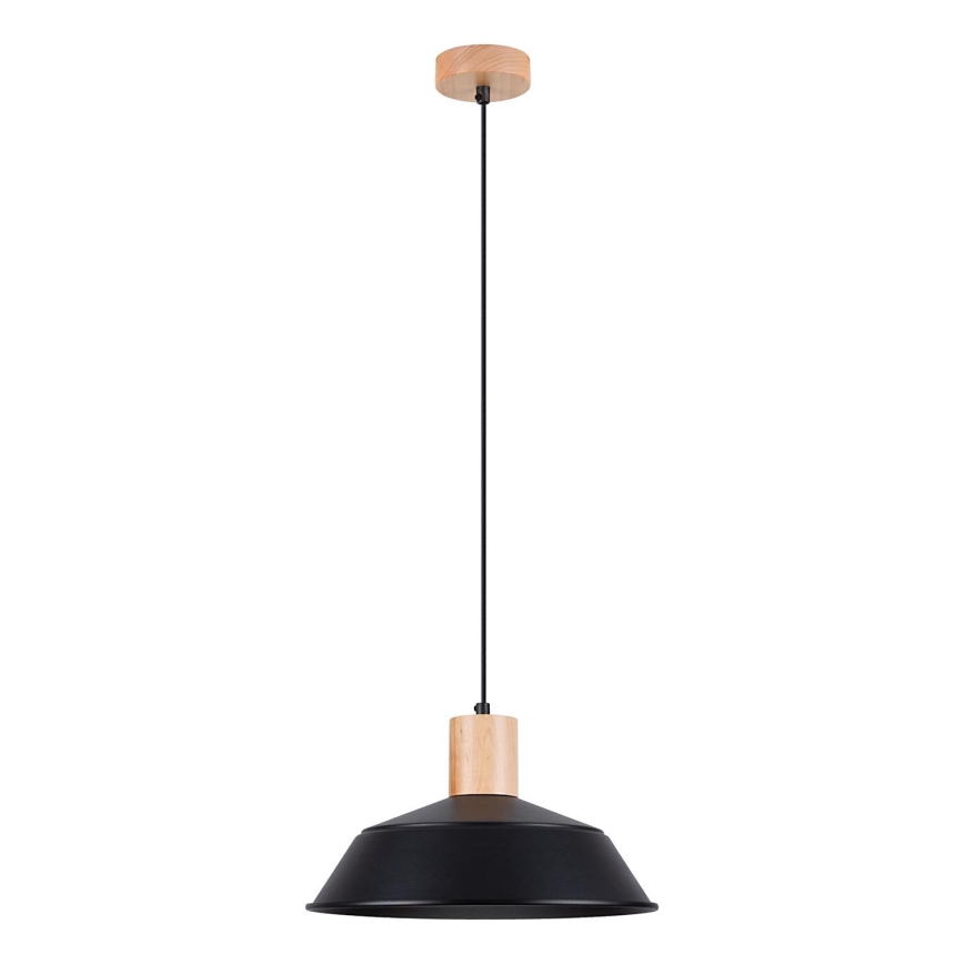 Candeeiro suspenso FANO 1xE27/15W/230V diâmetro 34 cm preto