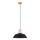Candeeiro suspenso FANO 1xE27/15W/230V diâmetro 34 cm preto