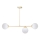Candeeiro suspenso FIRA 3xE27/60W/230V dourado