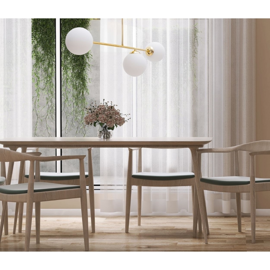 Candeeiro suspenso FIRA 3xE27/60W/230V dourado