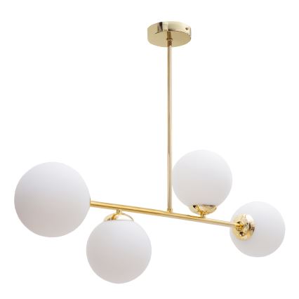 Candeeiro suspenso FIRA 4xE27/60W/230V dourado