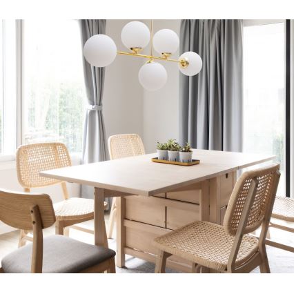 Candeeiro suspenso FIRA 5xE27/60W/230V dourado