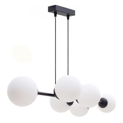 Candeeiro suspenso FIRA 5xE27/60W/230V preto