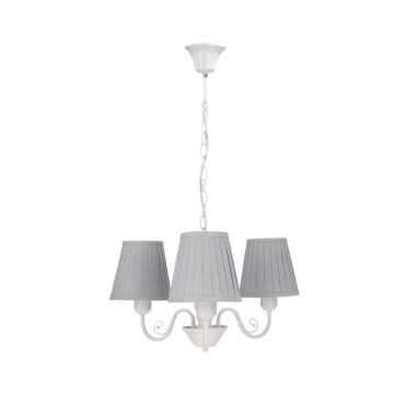 Candeeiro suspenso FIREZ 3xE27/40W/230V branco/cinzento