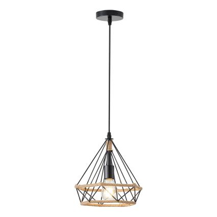 Candeeiro suspenso FLARE 1xE27/15W/230V diâmetro 25 cm bege