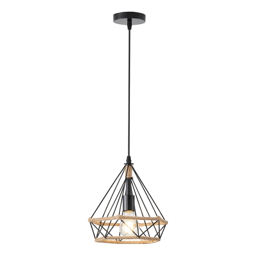 Candeeiro suspenso FLARE 1xE27/15W/230V diâmetro 25 cm bege