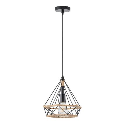 Candeeiro suspenso FLARE 1xE27/15W/230V diâmetro 25 cm bege