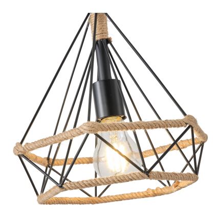 Candeeiro suspenso FLARE 1xE27/15W/230V diâmetro 25 cm bege