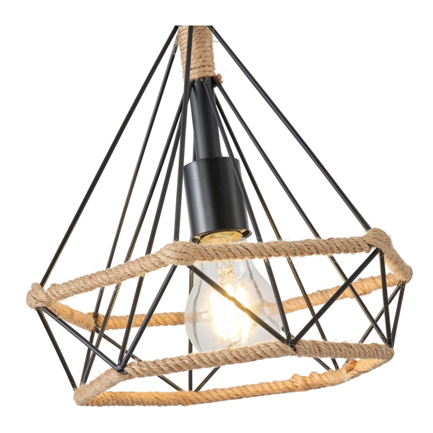 Candeeiro suspenso FLARE 1xE27/15W/230V diâmetro 25 cm bege