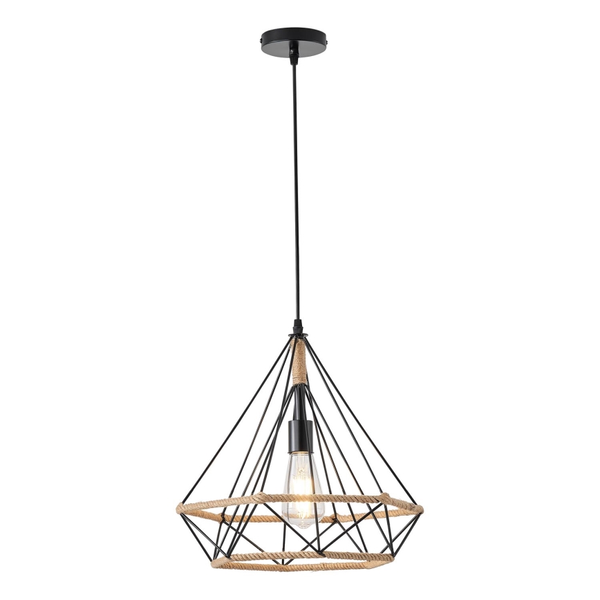 Candeeiro suspenso FLARE 1xE27/15W/230V diâmetro 38 cm bege
