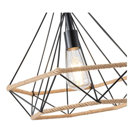 Candeeiro suspenso FLARE 1xE27/15W/230V diâmetro 38 cm bege