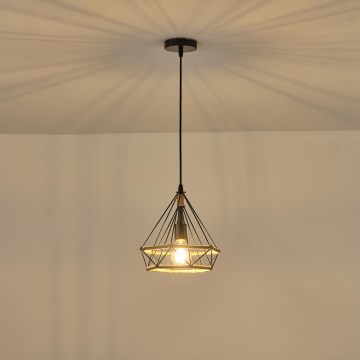 Candeeiro suspenso FLARE 1xE27/15W/230V diâmetro 25 cm bege