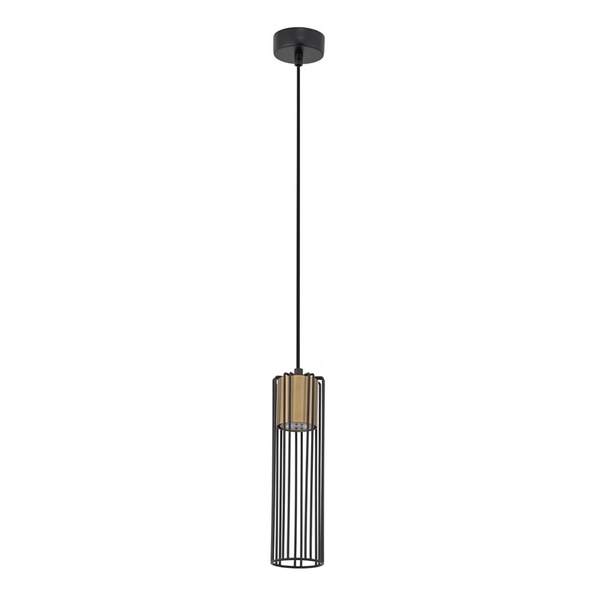 Candeeiro suspenso FOBIA 1xGU10/25W/230V preto/dourado