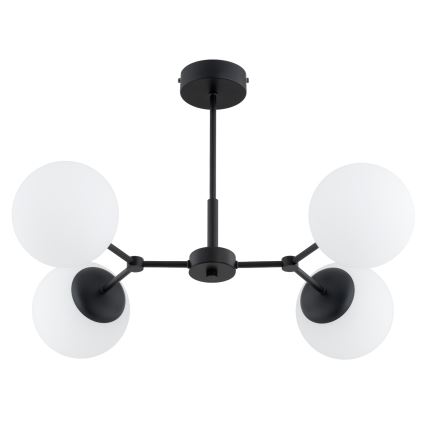 Candeeiro suspenso FOTON 4xE14/10W/230V preto