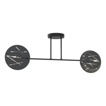 Candeeiro suspenso FRICK 2xE27/15W/230V preto